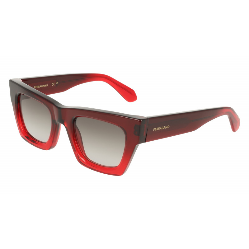 Sunglasses FERRAGAMO SF 2105 S 615 Transparent Dark Red Gradient 50mm