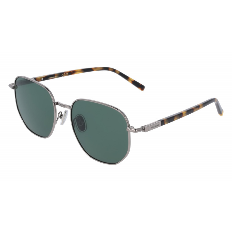 Sunglasses FERRAGAMO SF 328 S 082 Light Ruthenium/Green Sunglasses FERRAGAMO SF 328 S 082 Light Ruthenium/Green