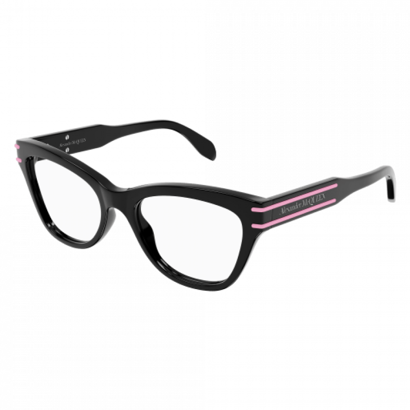 Eyeglasses Alexander McQueen AM 0401 O- 003 Black / Transparent 53mm