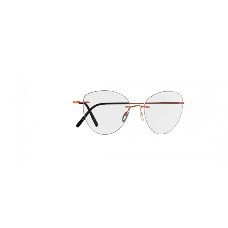 Eyeglasses Silhouette Titan Minimal Art Stellar Demo Rimless 5599 2540 Lava Orange 55mm