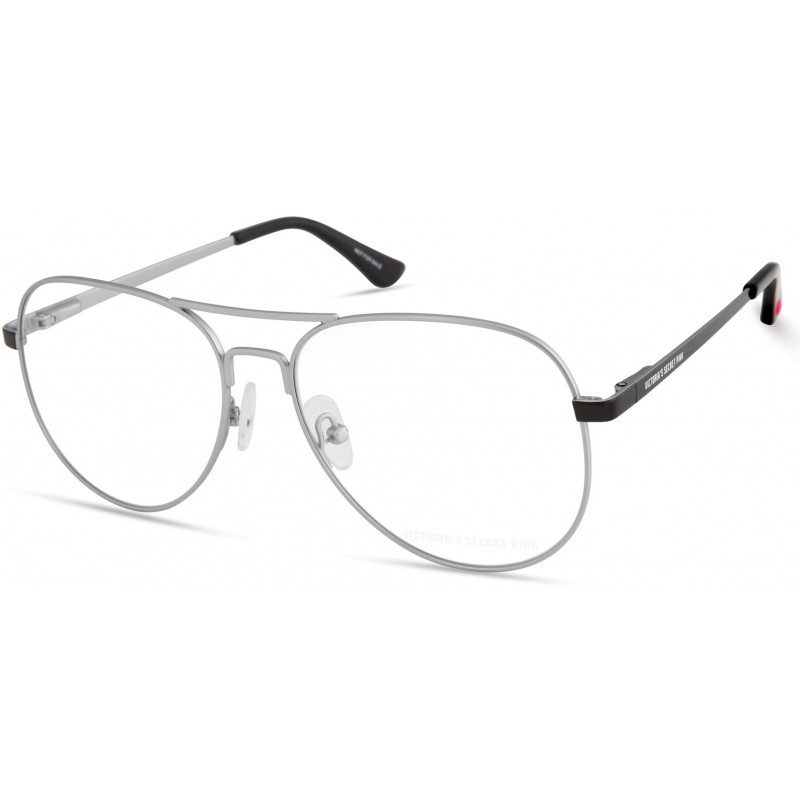 Eyeglasses Pink PK 5010 017 Brushed Silver W/ Black Temple/ Heart Temple W/Black Tips Eyeglasses Pink PK 5010 017 Brushed Silver W/ Black Temple/ Heart Temple W/Black Tips