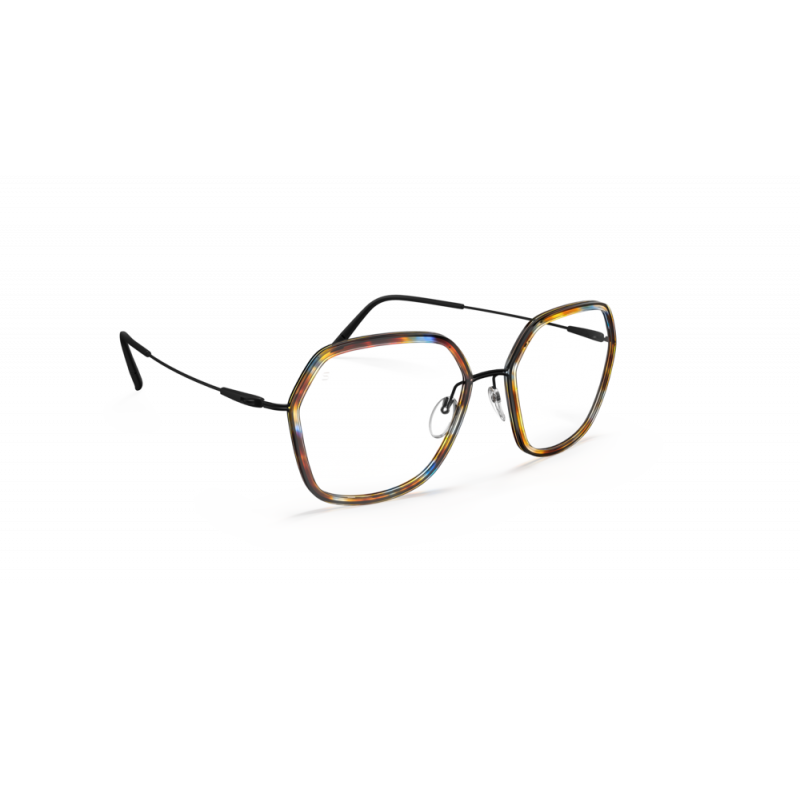 Eyeglasses Silhouette Dynamics Colorwave Contour 4569 9240 Black / Havanna 50mm