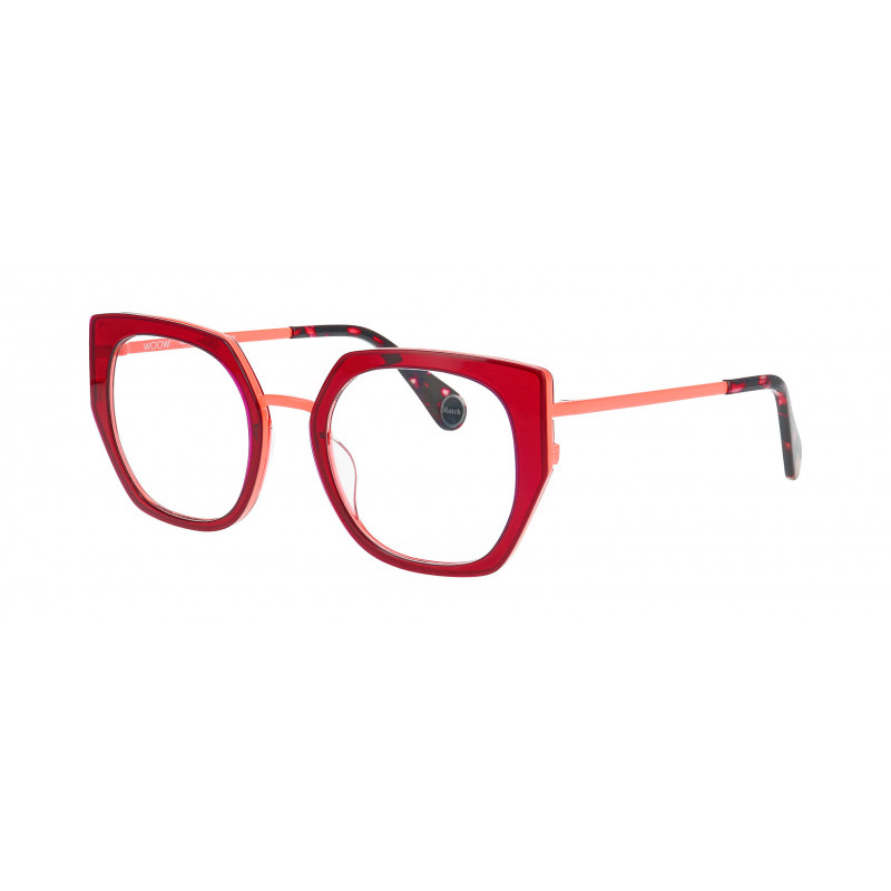 Eyeglasses WOOW BIG MATCH 1 2218 Bicolor Red And Pink / Nosepad 51mm