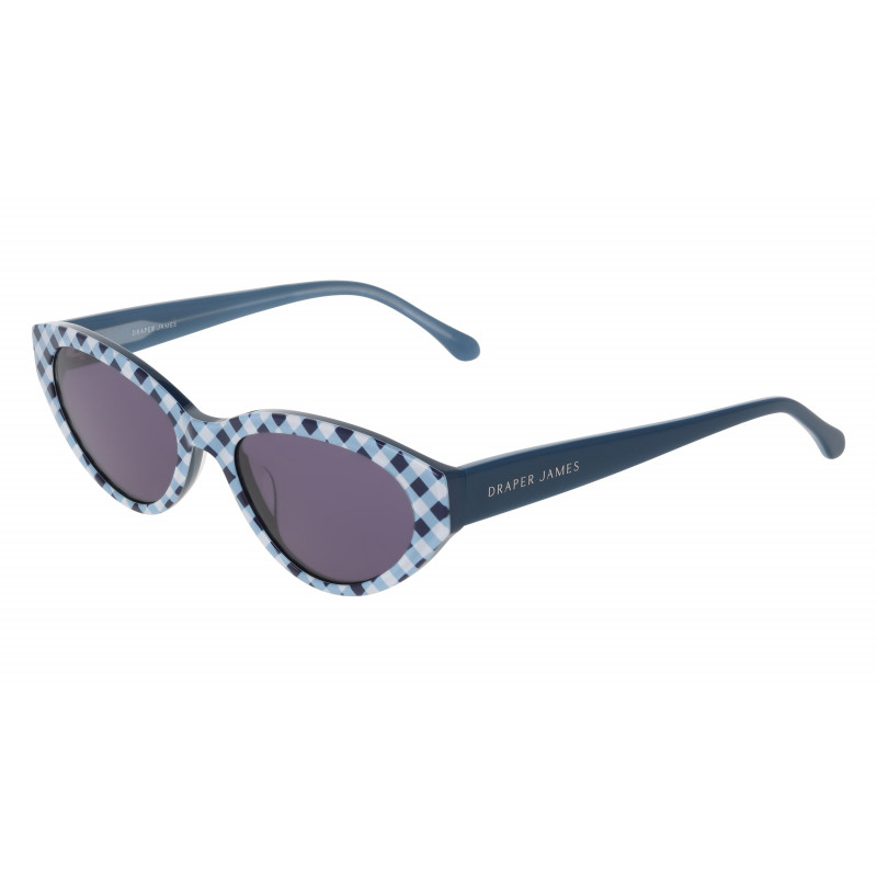 Sunglasses Draper James DJ 7076 414 Navy Gingham 55mm