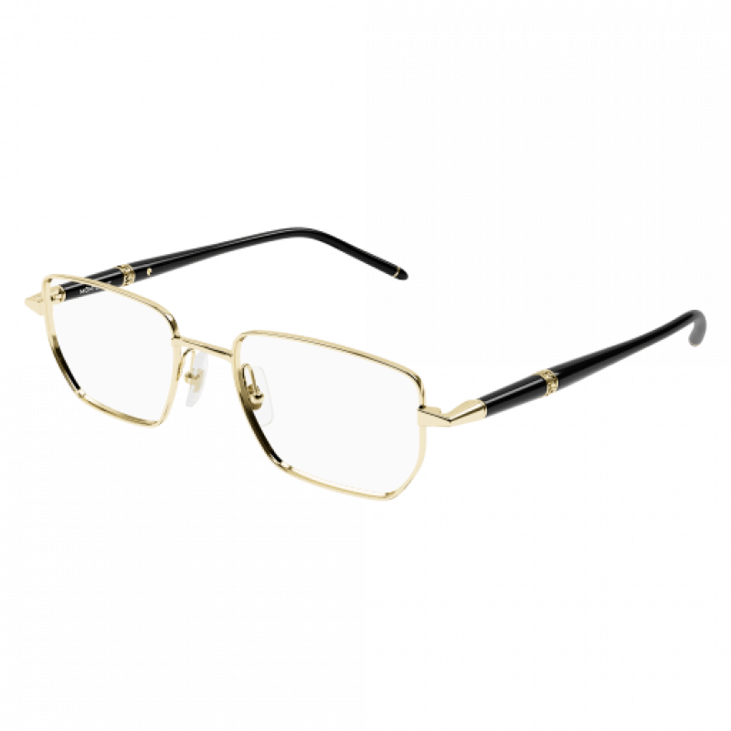 Eyeglasses Montblanc MB 0347 O- 004 Gold / Transparent Black 54mm