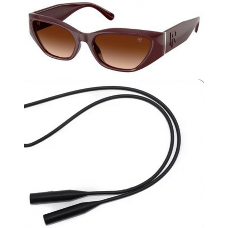 Ralph Lauren Sunglasses Bundle: 8231 U 551674 Bordeaux  /  Gradient Brown Polyamide Standard 55mm and Universal Anti-slip Silicone Leash