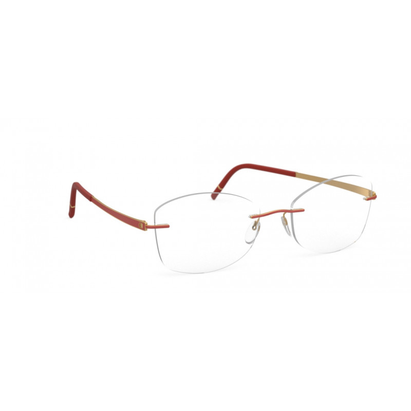 Eyeglasses Silhouette Momentum Chassis Rimless 5529 3020 Gold / Siena Red Eyeglasses Silhouette Momentum Chassis Rimless 5529 3020 Gold / Siena Red