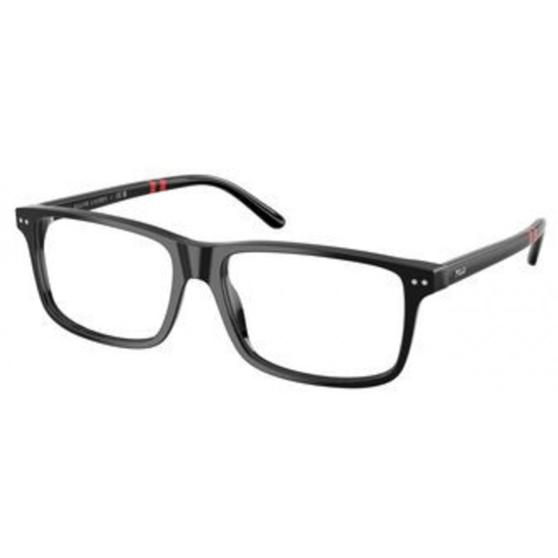 Eyeglasses Polo PH 2296 F 5001 Shiny Black Demo Lens 55mm