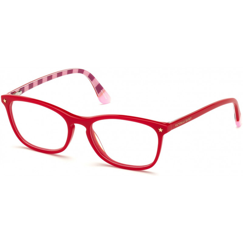 Eyeglasses Victoria's Secret VS 5007 66A Dark Red With Solid Light Pink Temple/Gold Star On End Pieces Eyeglasses Victoria's Secret VS 5007 66A Dark Red With Solid Light Pink Temple/Gold Star On End Pieces