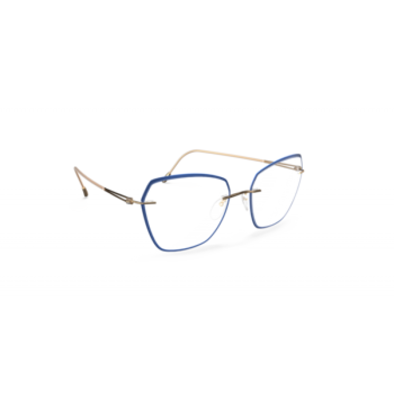 Eyeglasses Silhouette Lite Spirit Accent Rings ( 5566 ) 7530 Gold / Navy Blue Eyeglasses Silhouette Lite Spirit Accent Rings ( 5566 ) 7530 Gold / Navy Blue