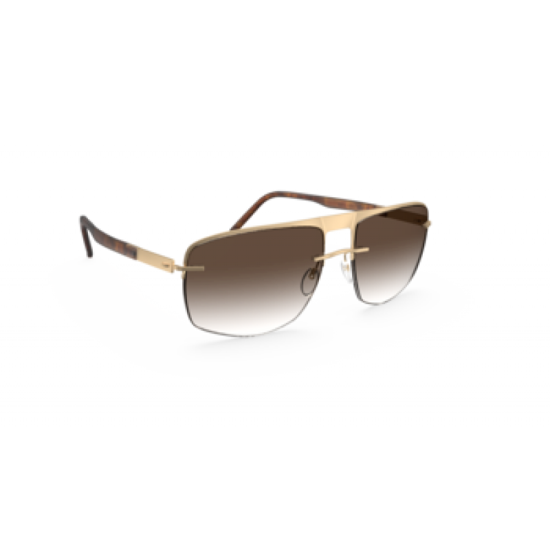 Sunglasses Silhouette Accent Shades 8738 7530 Gold / Vintage Havanna Sunglasses Silhouette Accent Shades 8738 7530 Gold / Vintage Havanna