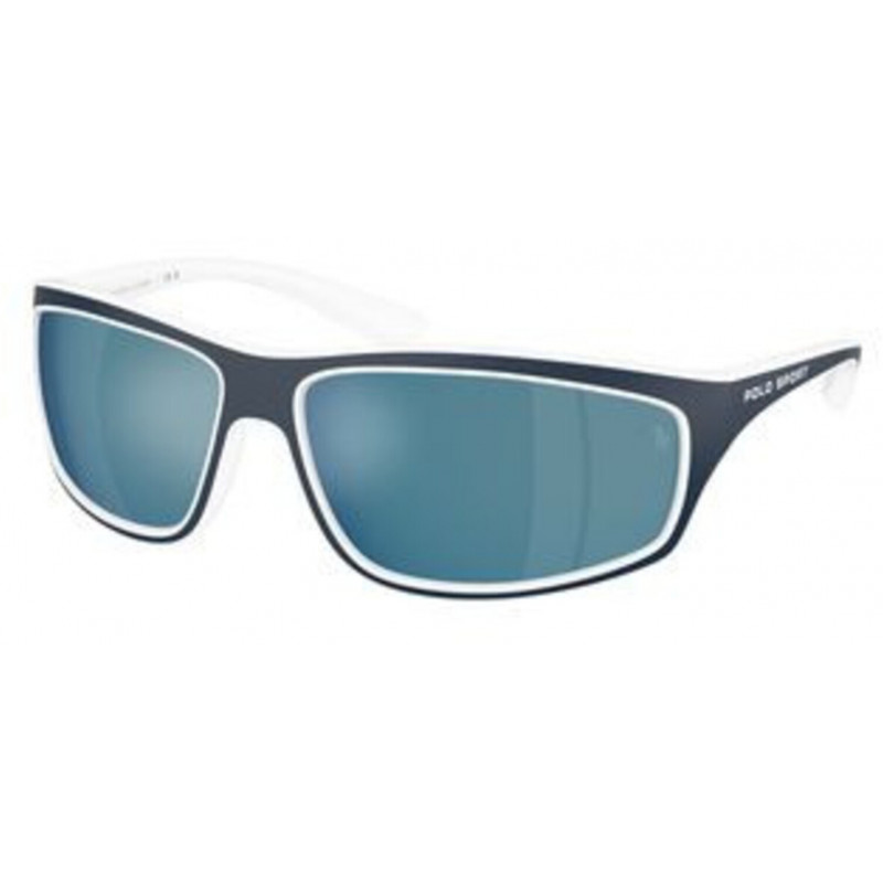 Sunglasses Polo PH 4227 U 547155 Matte White/Blue / Grey Mirror Blue Policarbonate Standard 66mm