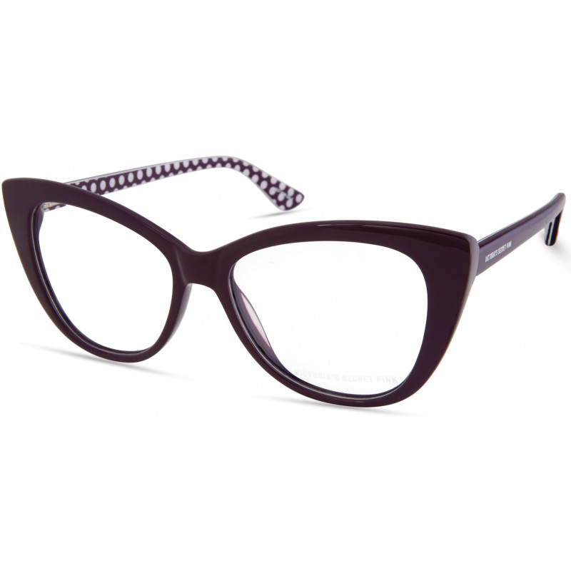 Eyeglasses Pink PK 5005 081 Purple W/ Heart Temple In Dot Pattern Inside Eyeglasses Pink PK 5005 081 Purple W/ Heart Temple In Dot Pattern Inside