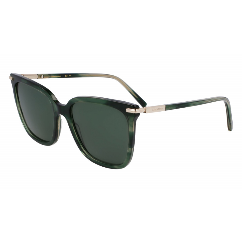Sunglasses FERRAGAMO SF 2037 S 315 Striped Green Sunglasses FERRAGAMO SF 2037 S 315 Striped Green