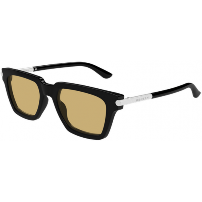 Sunglasses Alexander McQueen AM 0519 S- 003 Black / Brown Gold 52mm