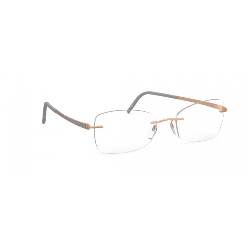 Eyeglasses Silhouette Momentum Chassis Rimless 5529 6520 Rose Gold / Highland Grey Eyeglasses Silhouette Momentum Chassis Rimless 5529 6520 Rose Gold / Highland Grey