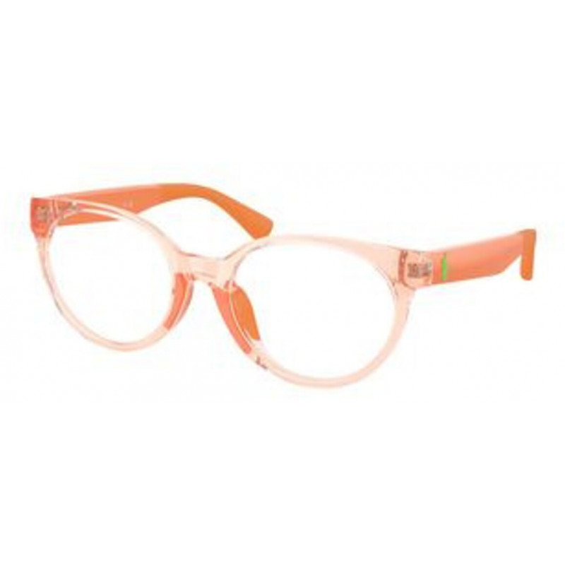 Eyeglasses Polo Prep PP 8554 U 6366 Shiny Transparent Pink / Demo Lens 49mm