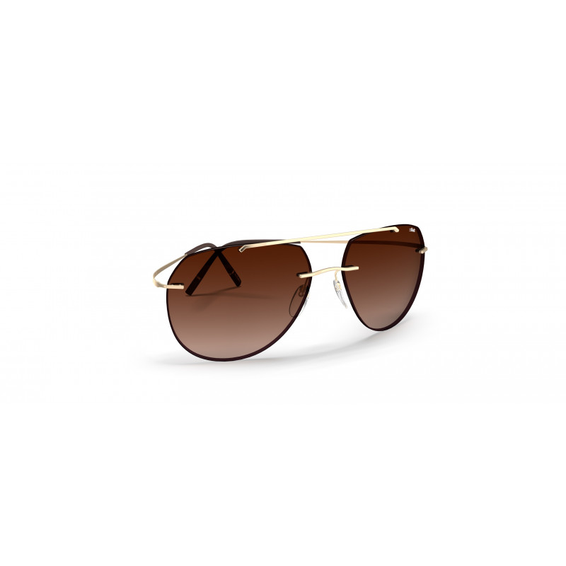 Sunglasses Silhouette Nash Rimless 8744 7730 Gold / Dark Brown Sunglasses Silhouette Nash Rimless 8744 7730 Gold / Dark Brown
