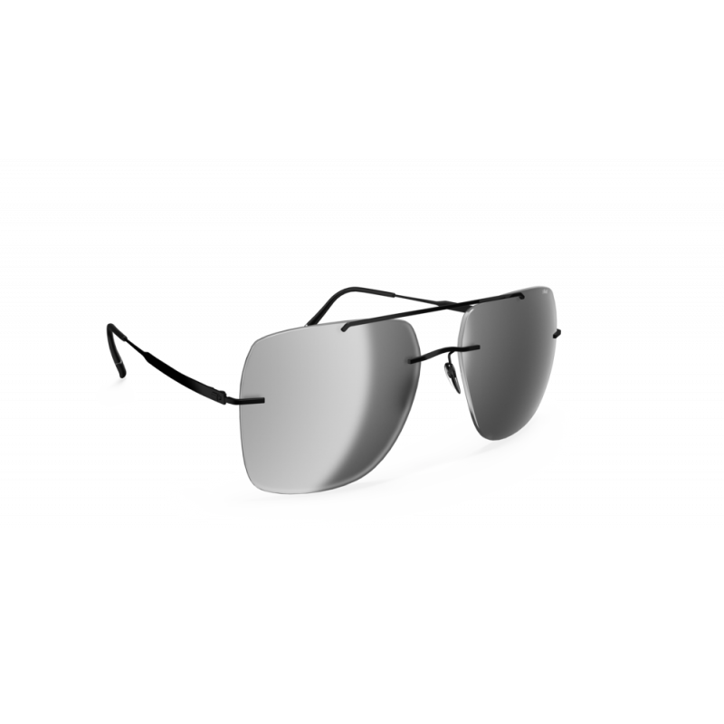 Sunglasses Silhouette Panmure Rimless 8750 9040 Pure Black 60mm