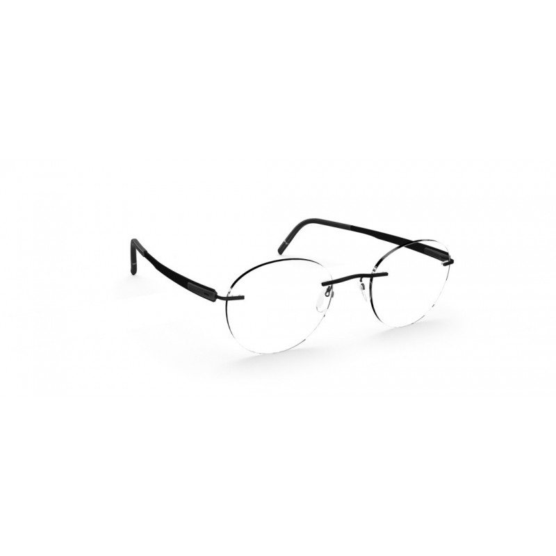 Eyeglasses Silhouette Blend Chassis Rimless 5555 9040 Pure Black Eyeglasses Silhouette Blend Chassis Rimless 5555 9040 Pure Black