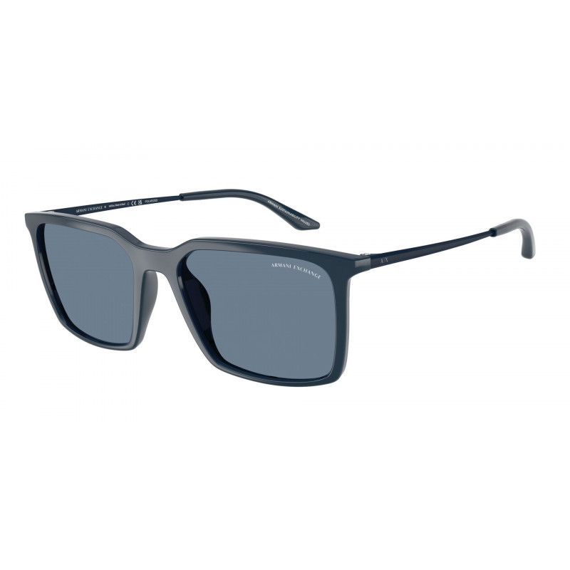 Sunglasses Armani Exchange AX 4170 SU 84062V Shiny Blue / Dark Polar Policarbonate Polarized 55mm