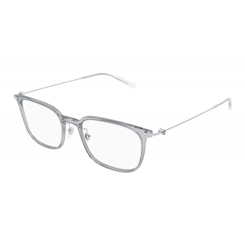 Eyeglasses Montblanc MB 0100 O- 002 Grey / Transparent Silver 52mm