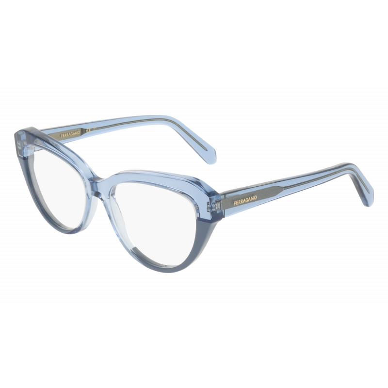 Eyeglasses FERRAGAMO SF 3046 433 Transparent Blue/Blue