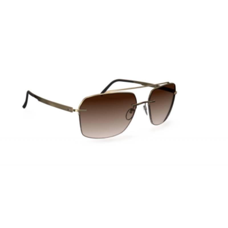 Sunglasses Silhouette Croisette Club 8726 7520 Gold/Brown Sunglasses Silhouette Croisette Club 8726 7520 Gold/Brown