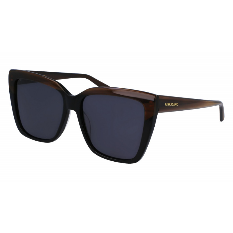 Sunglasses FERRAGAMO SF 1102 S 217 Striped Brown/Black
