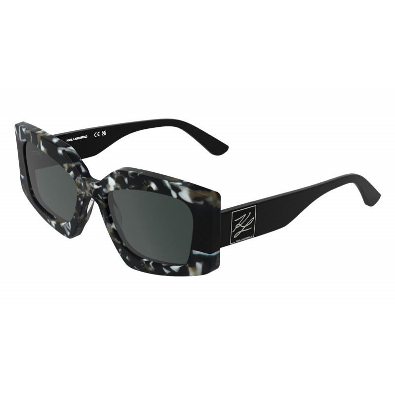 Sunglasses KARL LAGERFELD KL 6206 S 027 Marble Black/Black 54mm