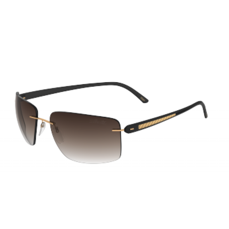 Sunglasses Silhouette Carbon T 1 Collection 8722 7530 Dark Brown / Gold Sunglasses Silhouette Carbon T 1 Collection 8722 7530 Dark Brown / Gold