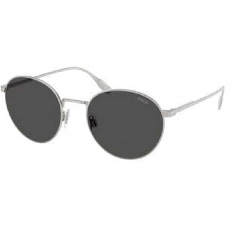 Sunglasses Polo PH 3158 908887 Brushed Silver / Dark Grey Polyamide Standard 53mm