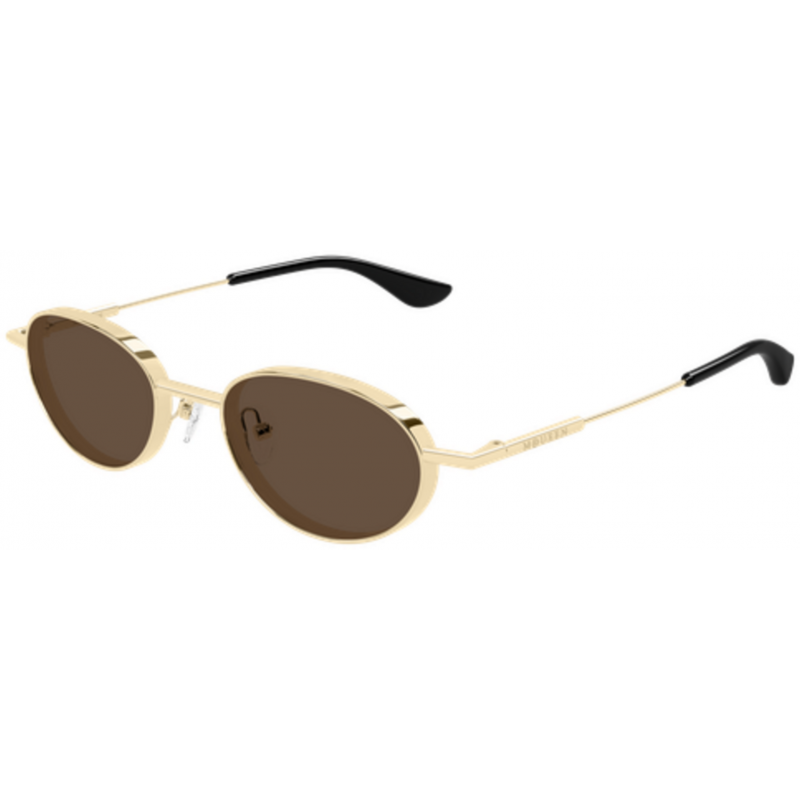 Sunglasses Alexander McQueen AM 0523 S- 002 Gold / Brown 50mm