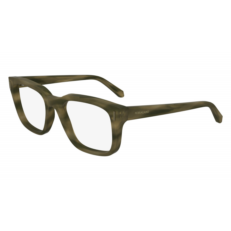 Eyeglasses FERRAGAMO SF 2996 319 Striped Khaki Eyeglasses FERRAGAMO SF 2996 319 Striped Khaki