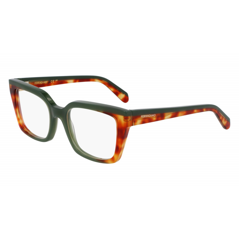 Eyeglasses FERRAGAMO SF 3010 335 Opaline Khaki/Blonde Tortoise Eyeglasses FERRAGAMO SF 3010 335 Opaline Khaki/Blonde Tortoise