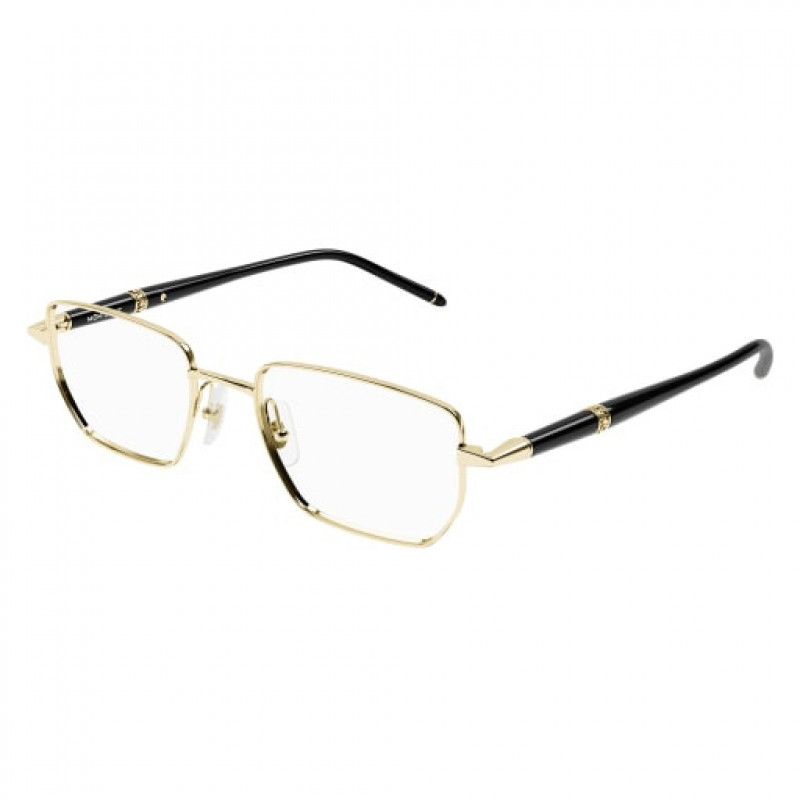 Eyeglasses Montblanc MB 0347 O- 004 Gold / Transparent Black Eyeglasses Montblanc MB 0347 O- 004 Gold / Transparent Black