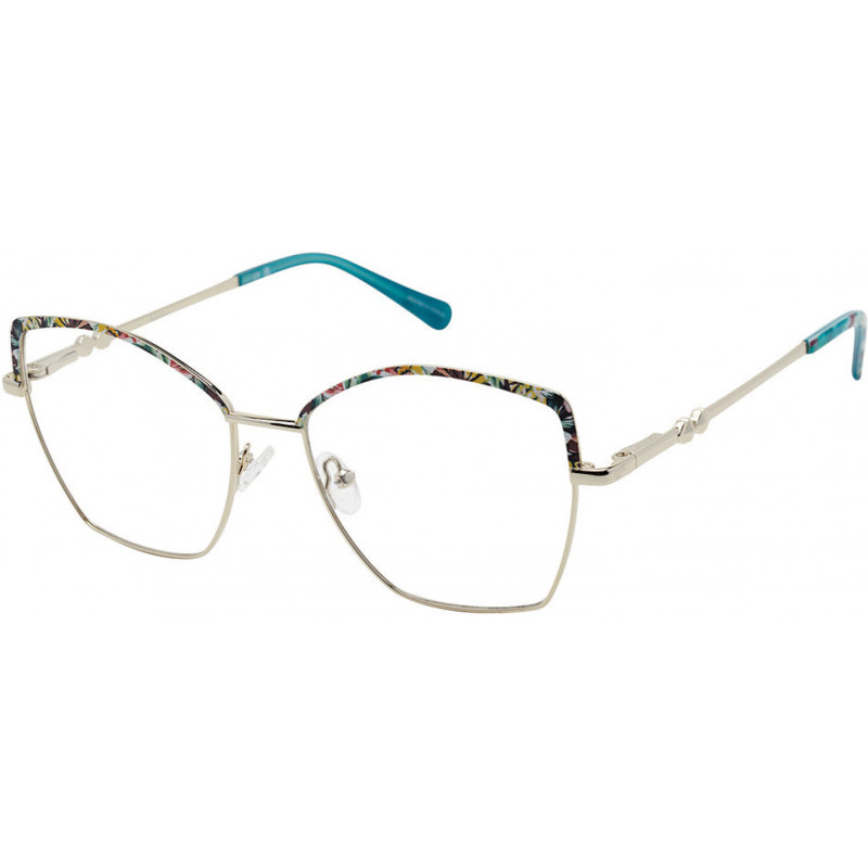 Eyeglasses Nicole Miller CATALANS C01 Palm Print/Gold 55mm