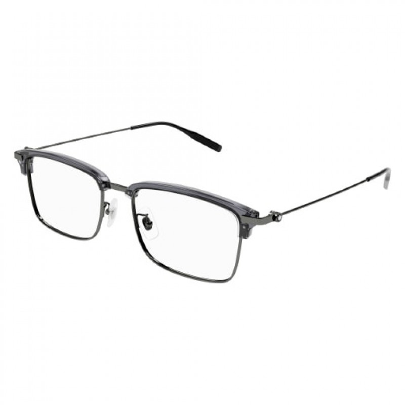 Eyeglasses Montblanc MB 0318 OA- 003 Grey / Transparent Gunmetal Eyeglasses Montblanc MB 0318 OA- 003 Grey / Transparent Gunmetal