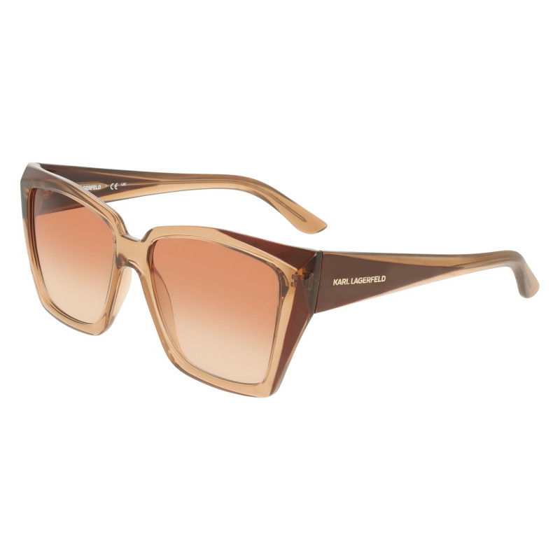 Sunglasses KARL LAGERFELD KL 6072 S N 246 Transparent Brown/Solid Brown 55mm