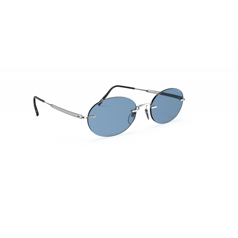 Sunglasses Silhouette Yuha Rimless 8755 7000 Silver/Blue 52mm