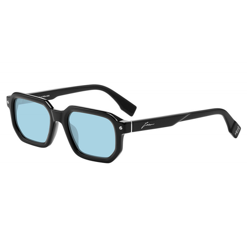 Sunglasses Police SPLU 82 700b Black/Blue Mirr 53mm