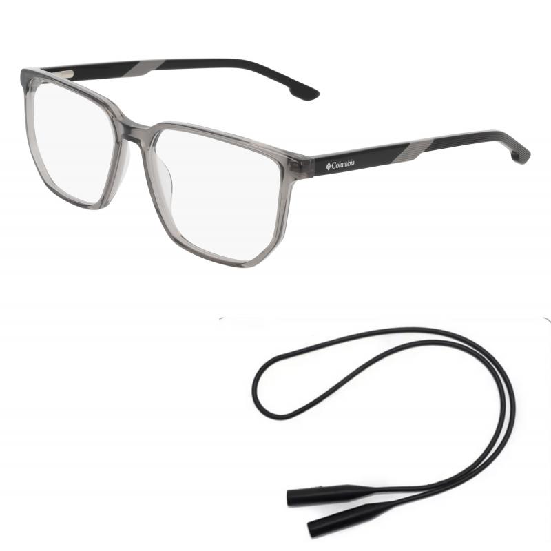 Columbia Eyeglasses Bundle: 8066 022 Grey 56mm and Universal Anti-slip Silicone Leash