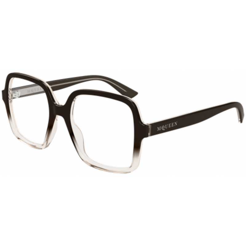 Eyeglasses Alexander McQueen AM 0538 O- 006 Brown / Transparent 52mm