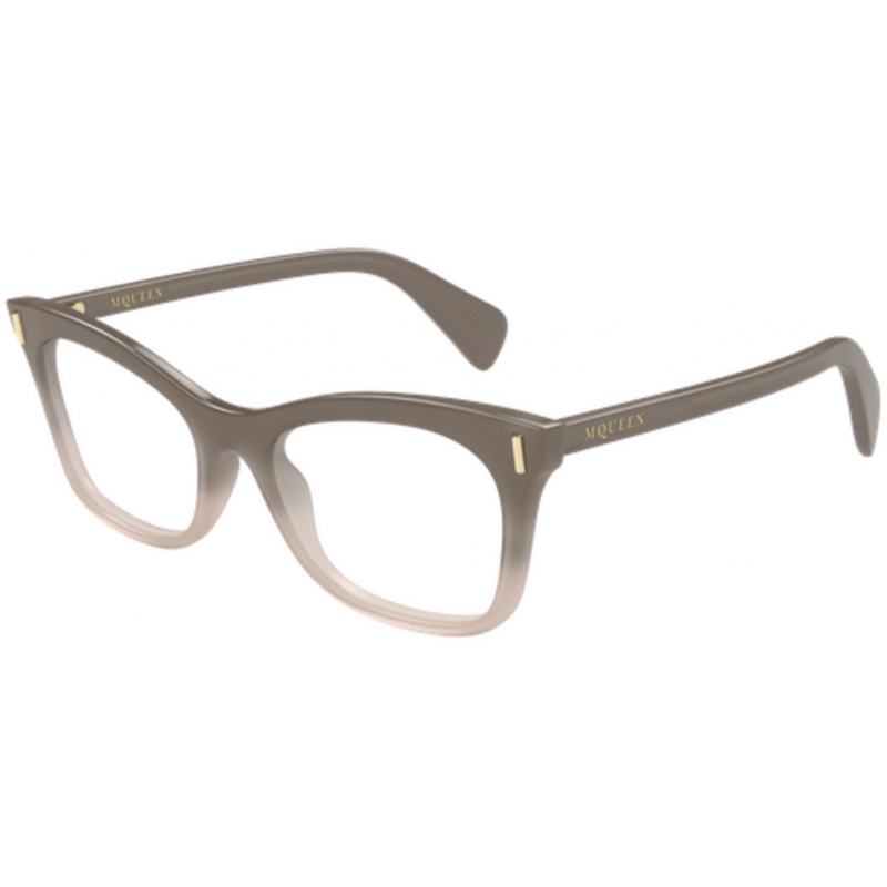 Eyeglasses Alexander McQueen AM 0552 O- 004 Brown / Transparent 53mm