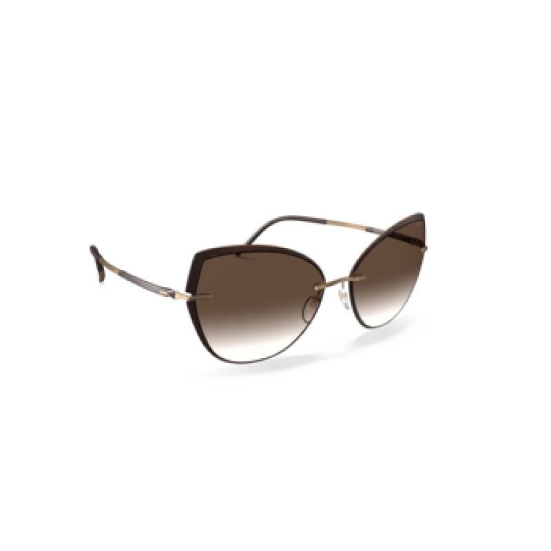 Sunglasses Silhouette Accent Shades 8188 6030 Dark Brown / Gold Sunglasses Silhouette Accent Shades 8188 6030 Dark Brown / Gold