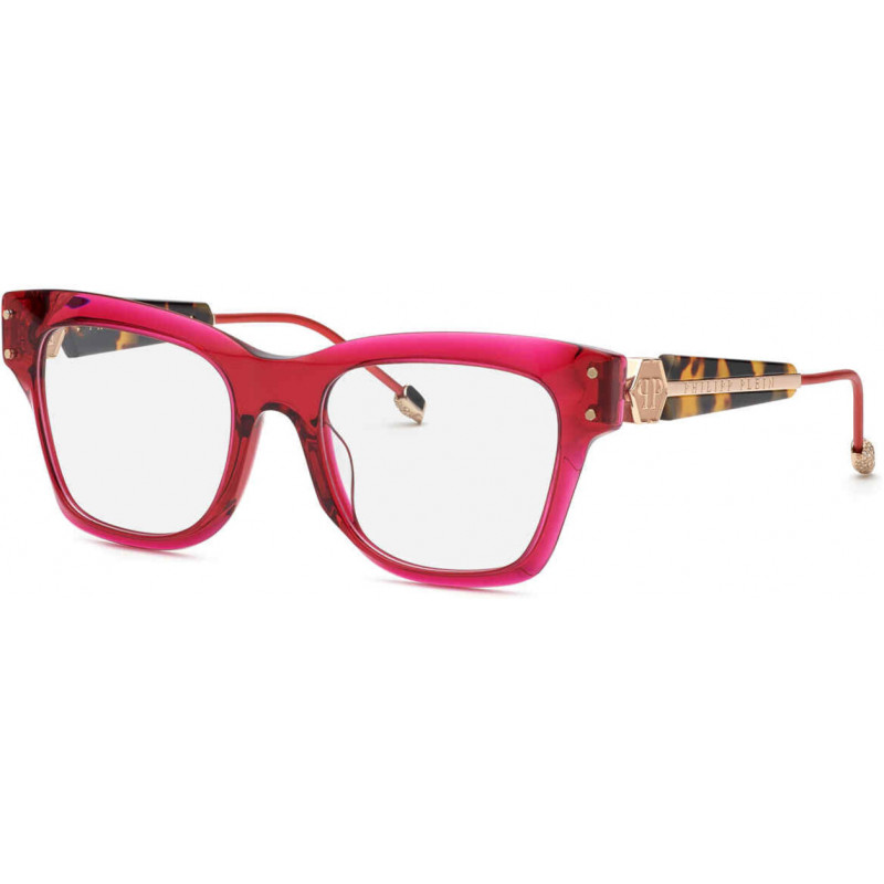 Sunglasses Philipp Plein VPP 125 S 0agn Transparent Red Sunglasses Philipp Plein VPP 125 S 0agn Transparent Red