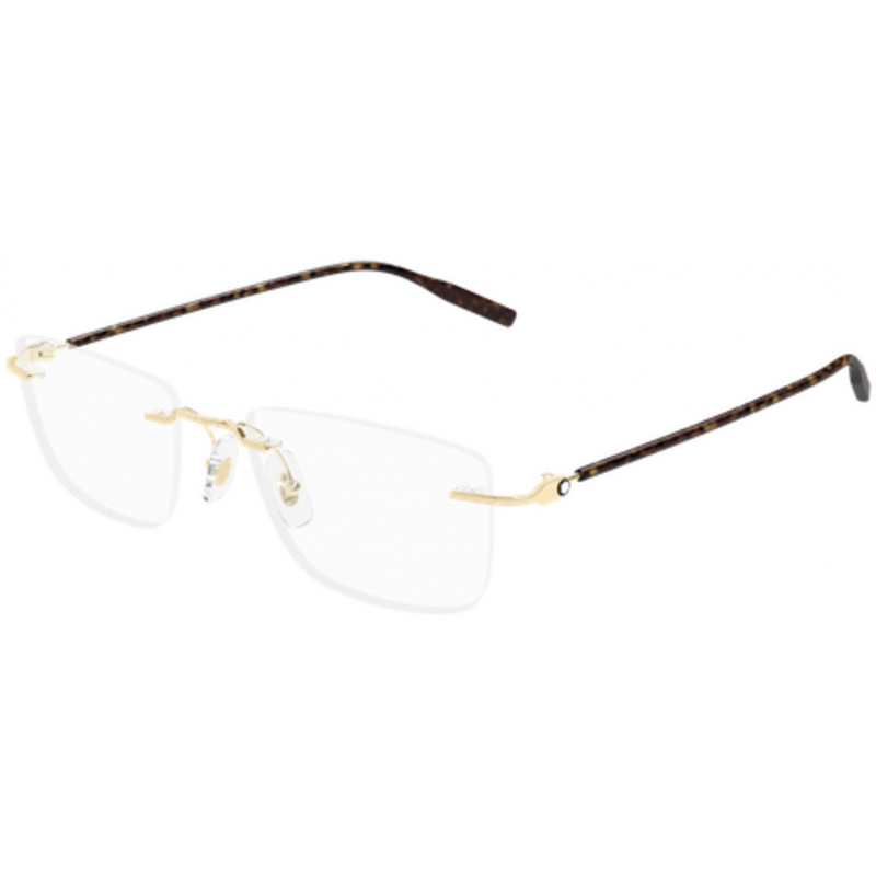 Eyeglasses Montblanc MB 0431 O- 003 Gold / Transparent 53mm