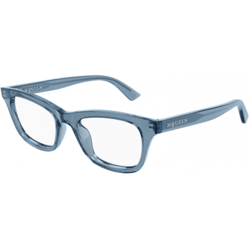 Eyeglasses Alexander McQueen AM 0515 O- 010 Blue / Transparent 52mm