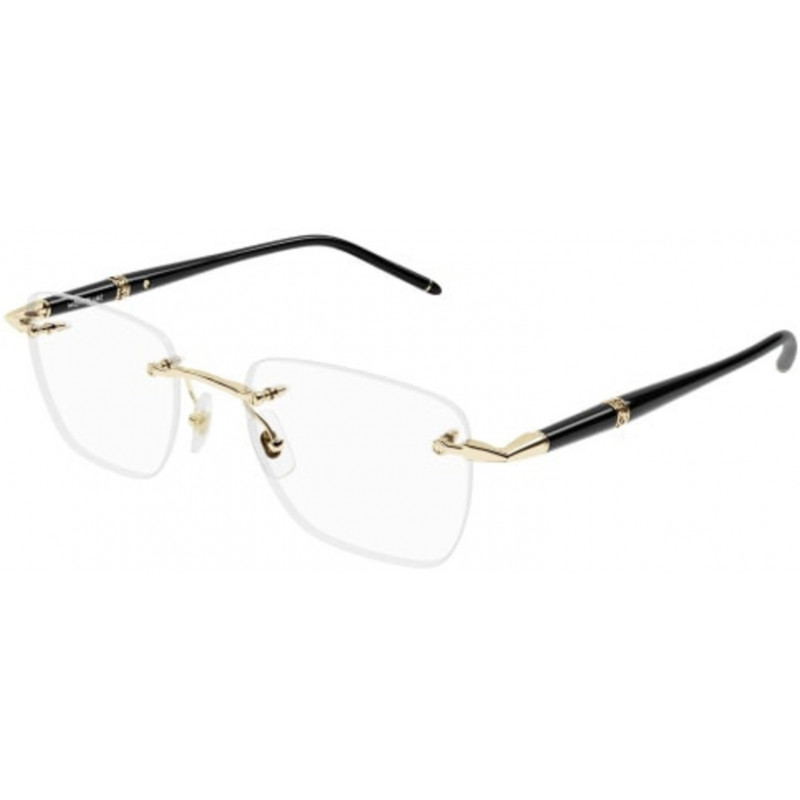 Eyeglasses Montblanc MB 0346 O- 001 Gold / Transparent Black Eyeglasses Montblanc MB 0346 O- 001 Gold / Transparent Black