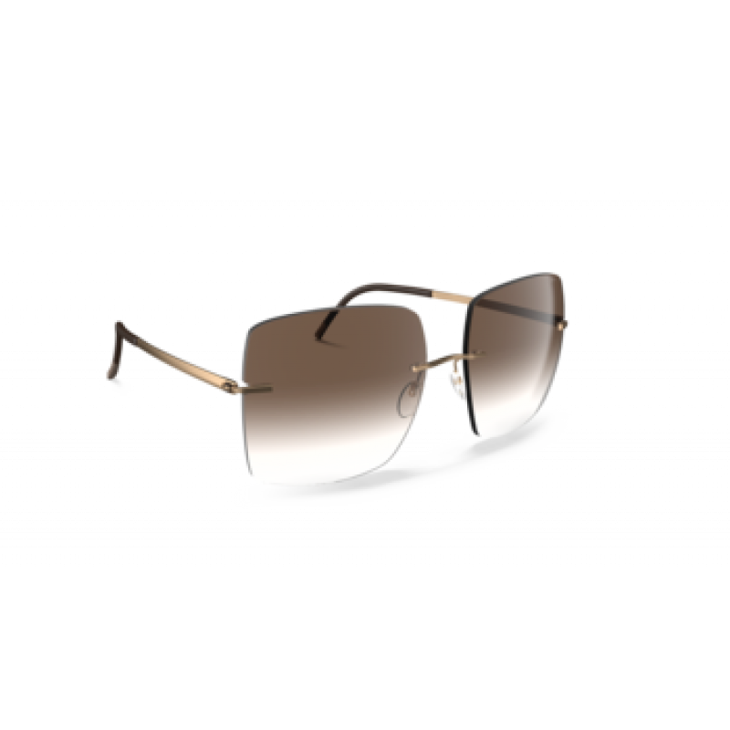 Sunglasses Silhouette Rimless Shades 8191 7530 Gold Sunglasses Silhouette Rimless Shades 8191 7530 Gold